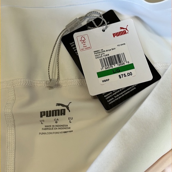 Puma PWRSHAPE Stripe Golf Skort Cloud Pink Rose Size L - Picture 11 of 11